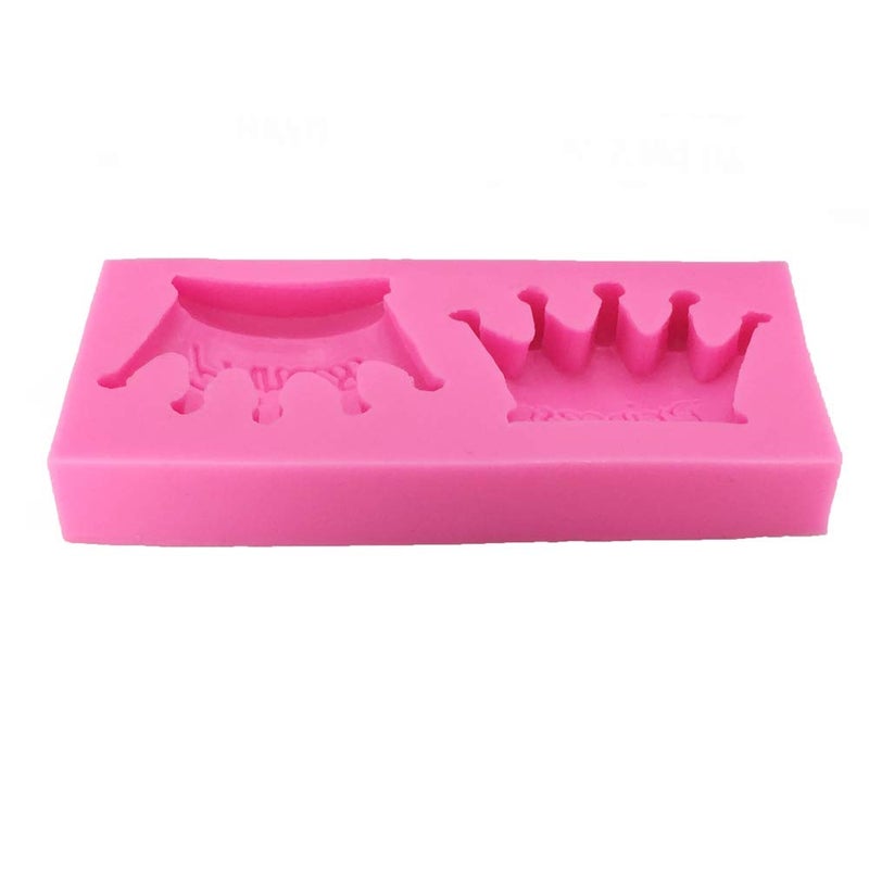 Seedomes 1PC Princess Crown Shape Silicone Mold for DIY Crystal Chocolate Desserts Jelly Shots Pudding Ice Cube Fondant Mold Gum Paste Cupcake Cake Topper Decoration Candy Soap Mould Handmade Ice Cream - Image 4